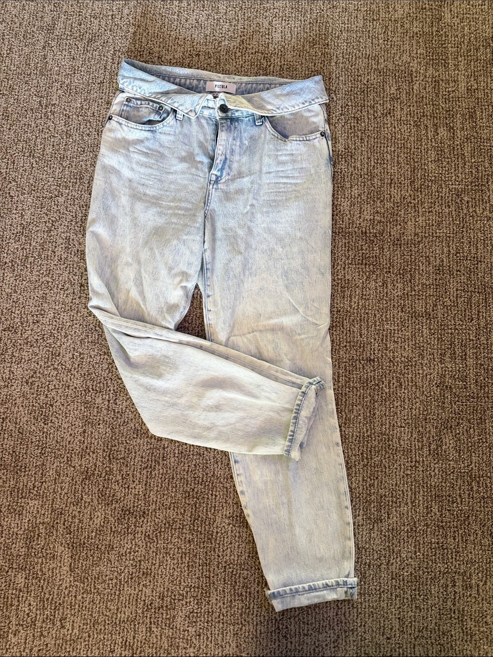 pistola Light Wash Boyfriend Jeans